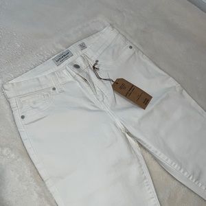 Luckybrand ava crop white jeans